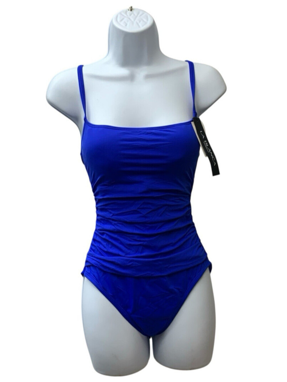 La Blanca One Piece Swimsuit Island Goddess Sapphire Slim Fit Bathing Suit 6